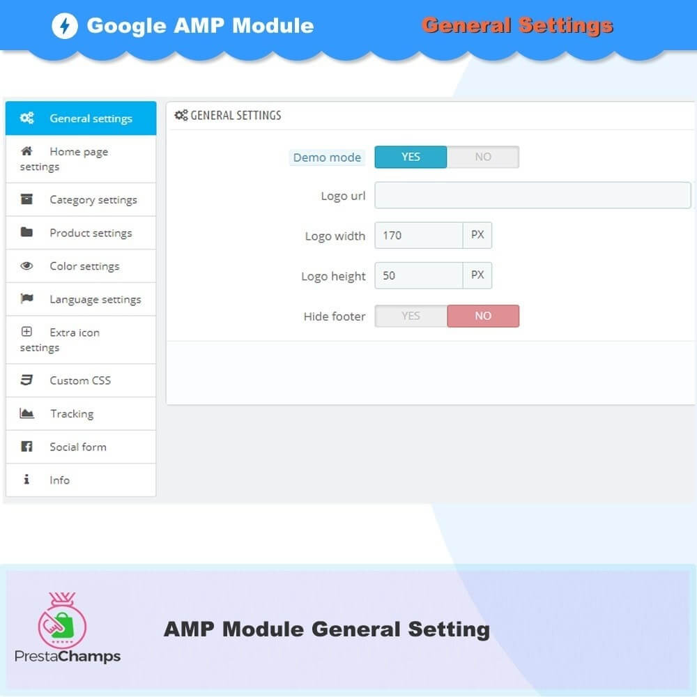 Configuración general del módulo AMP