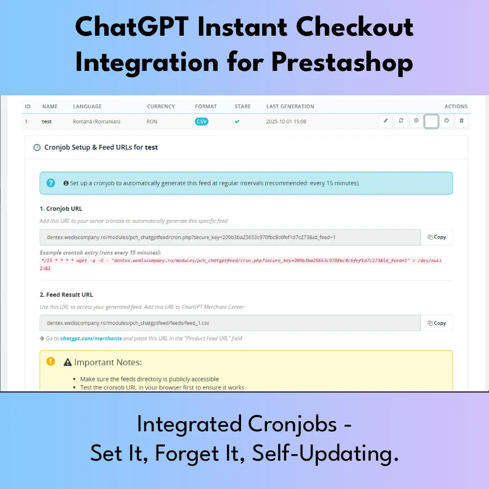 PrestaShop module for ChatGPT checkout integration